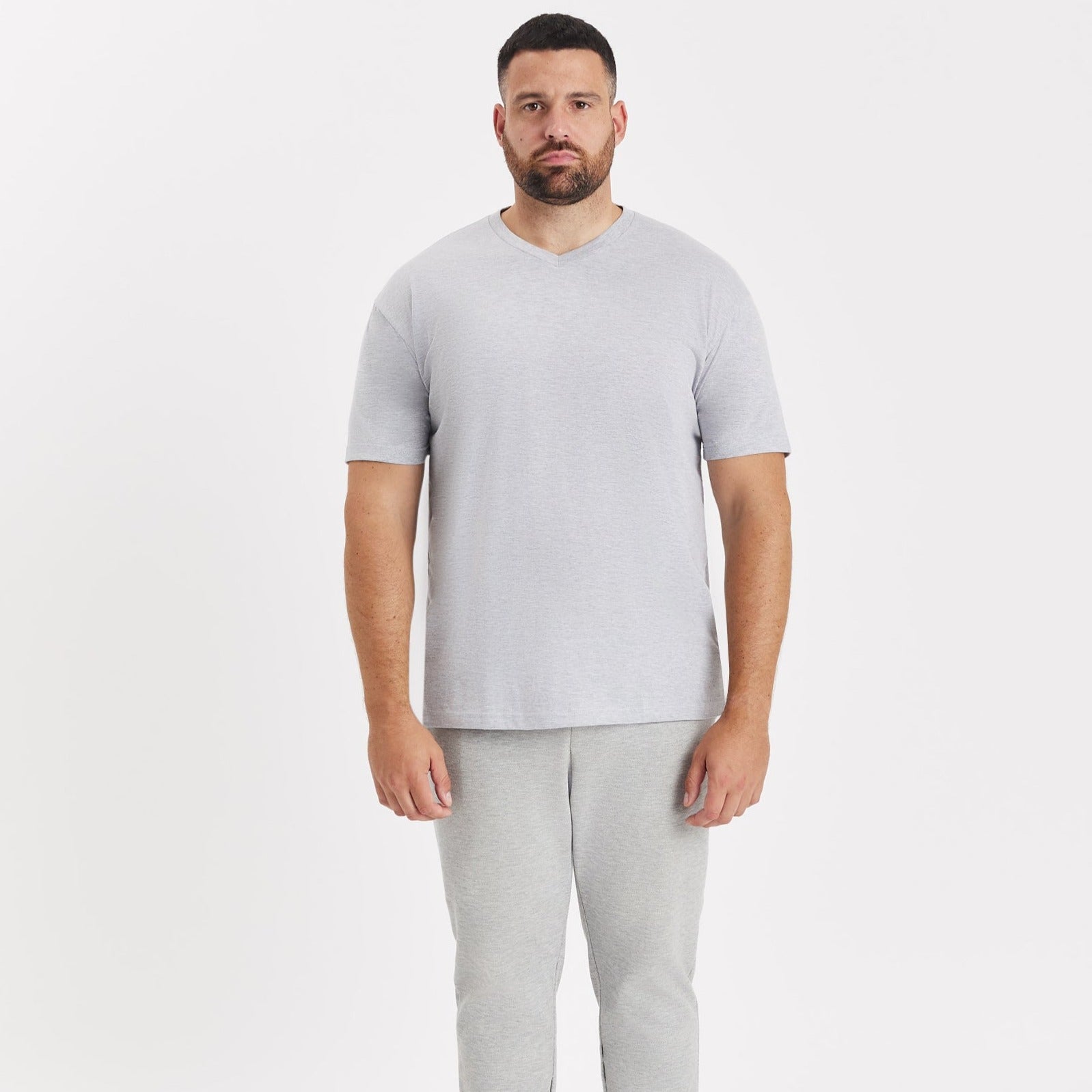 Load image into Gallery viewer, Heather Grey V-Neck
